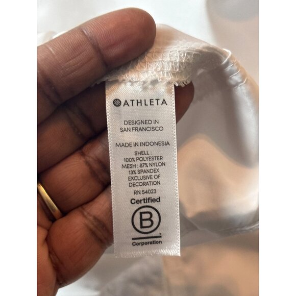 Athleta Womens White Hooded Rain Jacket XXS - Picture 10 of 11